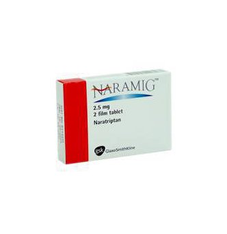 buy naramig 2.5mg 2 tablets for migraine relief