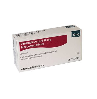 Erectile Dysfunction vardenafil 4 film coated tablets