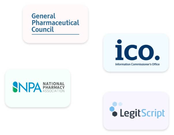 NPA ICO LegitScript General Pharmaceutical Council logos