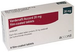 Vardenafil Accord film-coated tablets