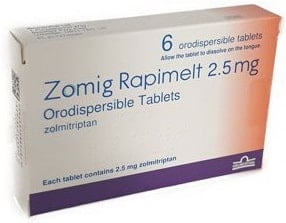 buy zomig rapimelt 2.5mg 6 tablets for migraine relief