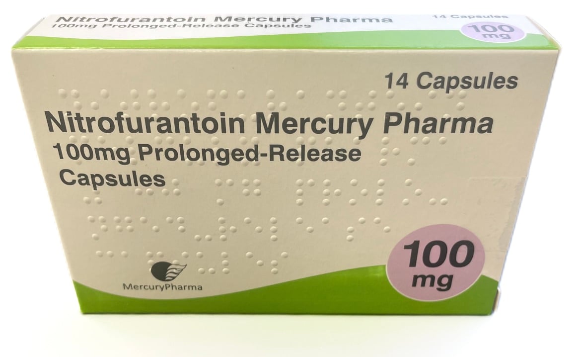 Nitrofurantoin 100mg capsules