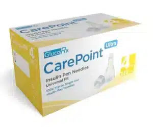 GlucoRx CarePoint 4mm 32g Needles packaging - buy needles online