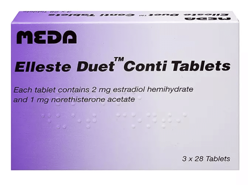 Elleste duet Conti Tablets 2mg - Buy HRT treatment online