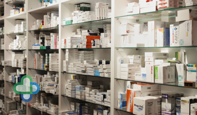 Shelves at online pharmacy | Cheap online pharmacy uk