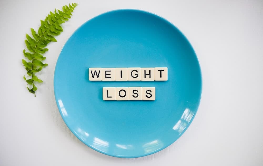 weight loss image on a plate