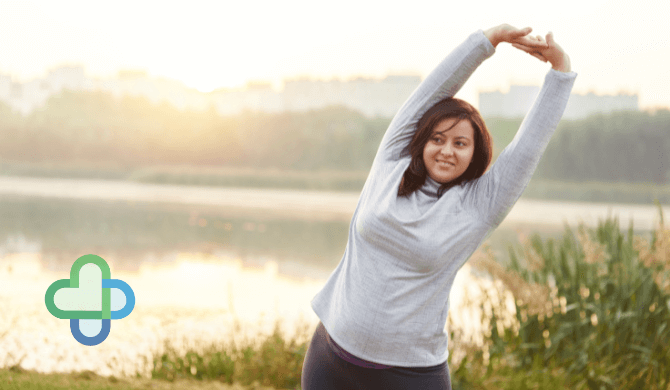 woman on wegovy doing stretches - buy cheap wegovy online uk - the family chemist