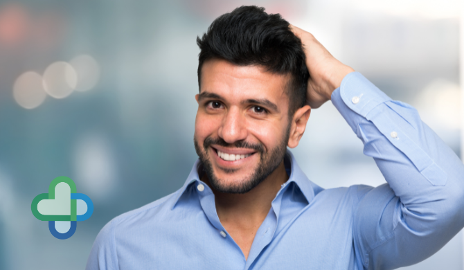 man on oral minoxidil with a full head of hair - buy cheap minoxidil online in the UK