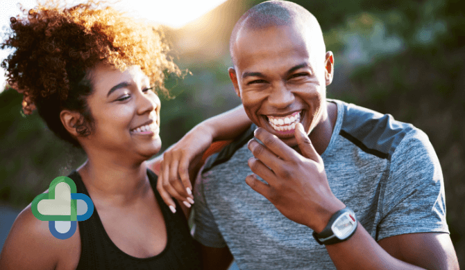 man with erectile dysfunction smiling with his partner - buy ed treatment online