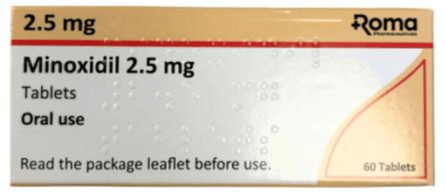 buy oral minoxidil 2.5mg online in the UK - hair loss treatment