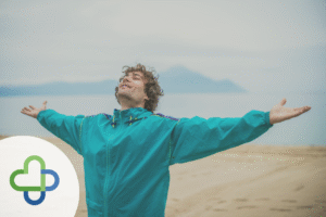 feature pic man breathing fresh air