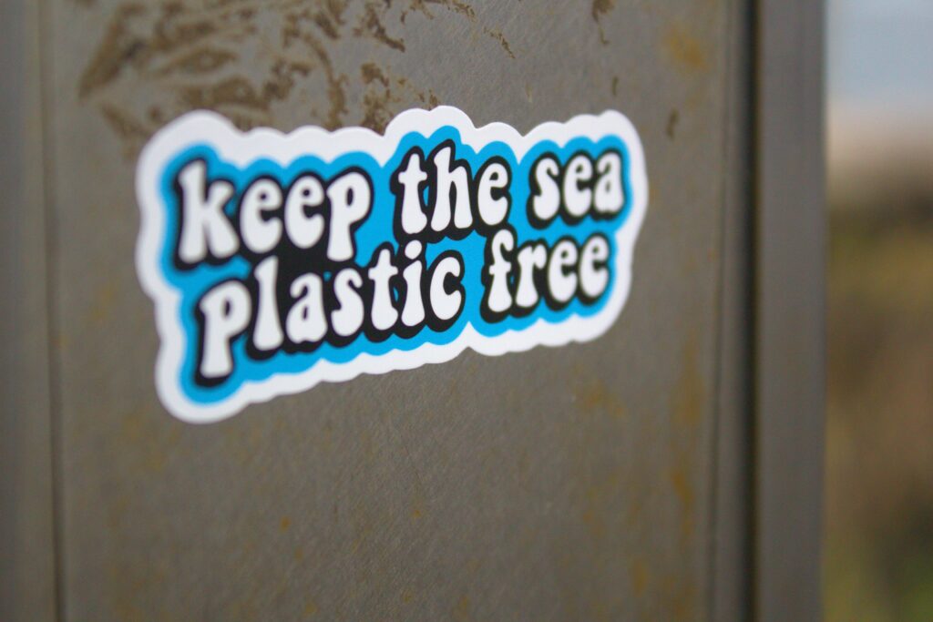 plastic pollution sticker