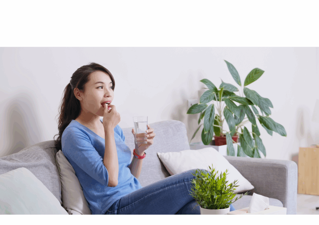 women taking medication