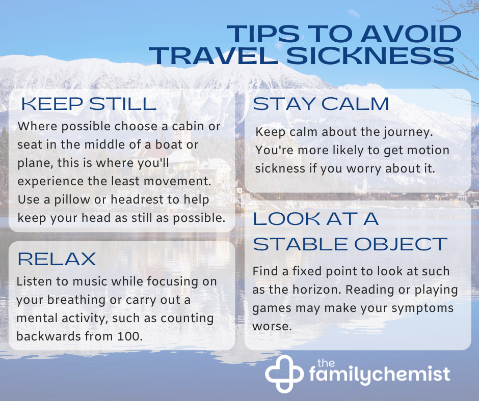 tips to avoid travel sickness
