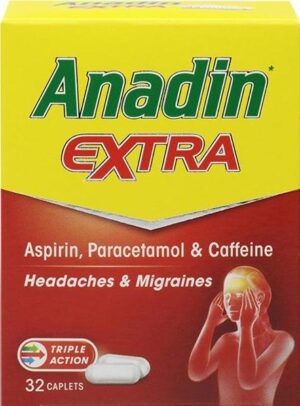 Anadin Extra 300mg/200mg/45mg Caplets (Pack of 32)