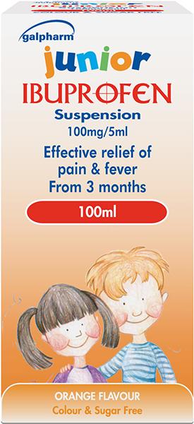 Ibuprofen 100mg/5ml  Oral Suspension (100ml)