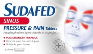 Sudafed Sinus Pressure and Pain 200mg/30mg Tablets (12)