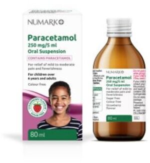 Paracetamol 250mg/5ml Oral Suspension (80ml)