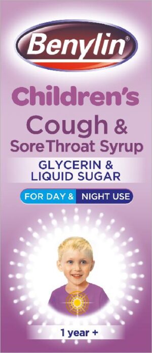 Benylin Children's Cough & Sore Throat Syrup 1+ (125ml)