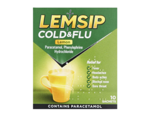 Lemsip Lemon Cold & Flu Sachets (650mg/10mg)