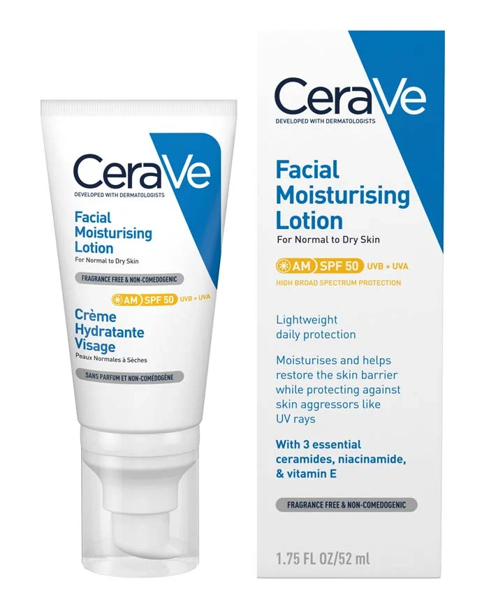CeraVe AM Facial Moisturising Lotion SPF 50 (52ml)