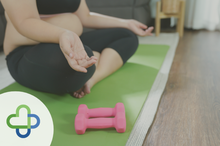 feature pic of woman calm yoga exercise