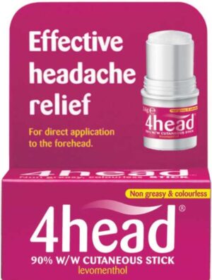 4Head Headache Relief Stick 90% w/w (3.6g)