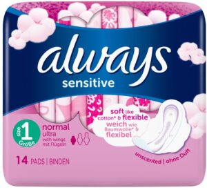 Always Sensitive Normal Ultra Winged Sanitary Pads Size 1 (14)