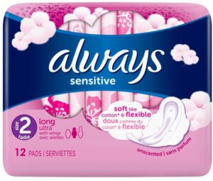 Always Sensitive Long Ultra Winged Sanitary Pads Size 2 (12)