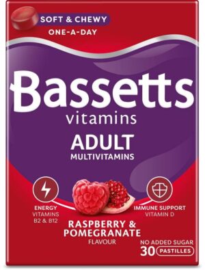 Bassetts Multivitamins Adults Raspberry & Pomegranate (30)