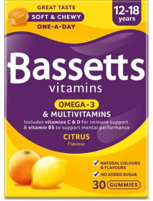 Bassetts Multivitamin + Omega 3 Citrus Pastilles 12–18 (30)