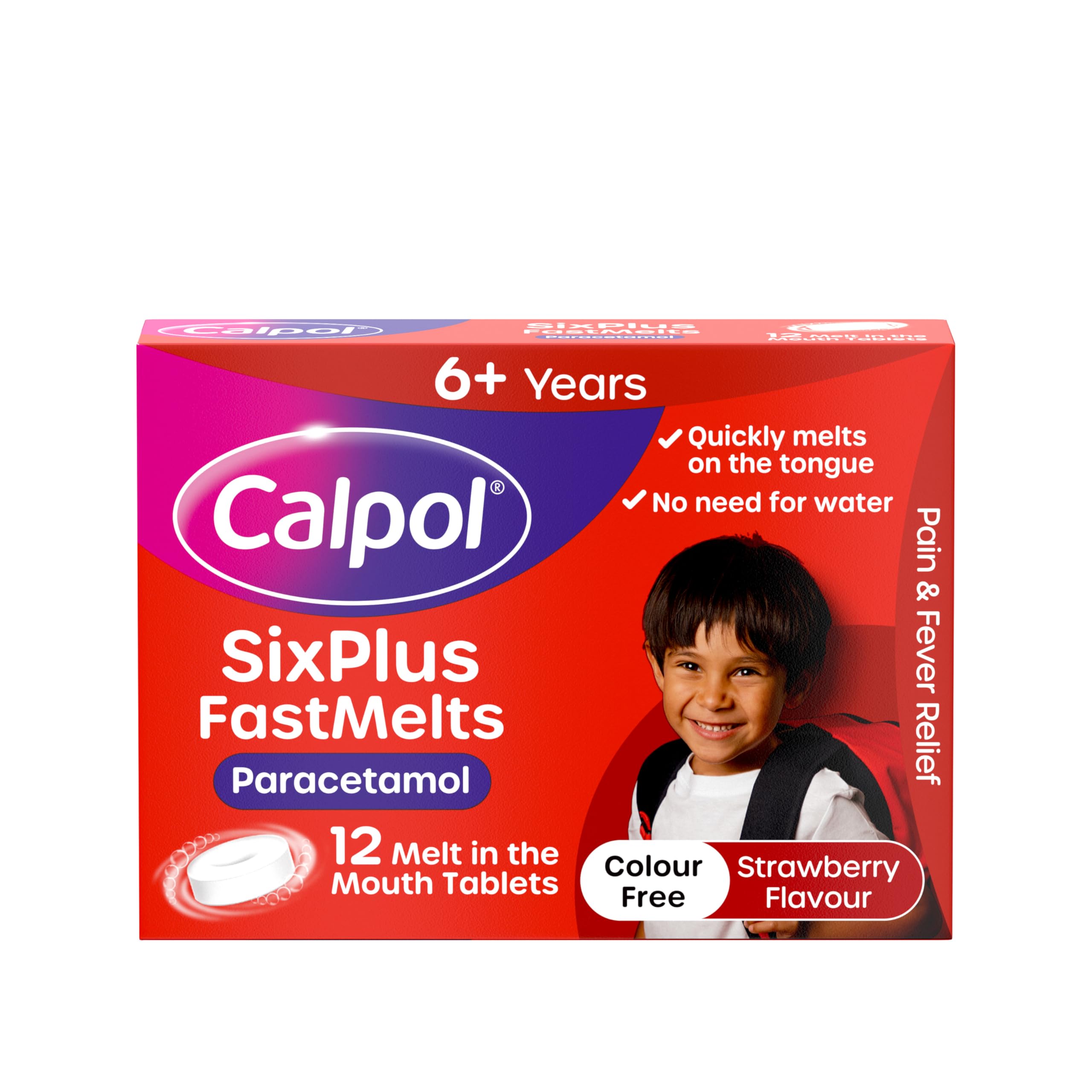 Calpol Fastmelt Tablets 250mg 6years+ (12)