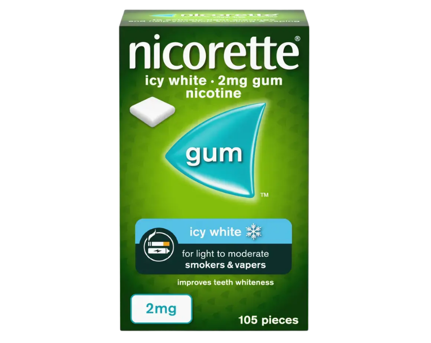 Product Pic - nicorette icy white 2mg gum