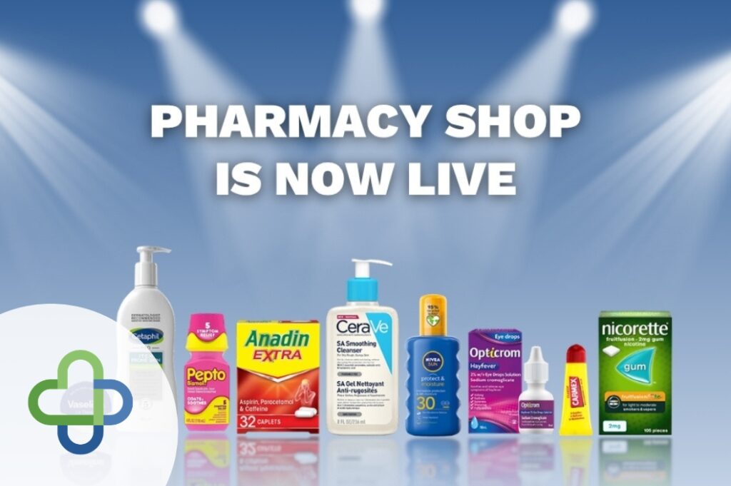 Collection of health and beauty products from The Family Chemist pharmacy shop