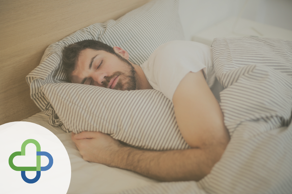 feature pic of man comfortable sleep