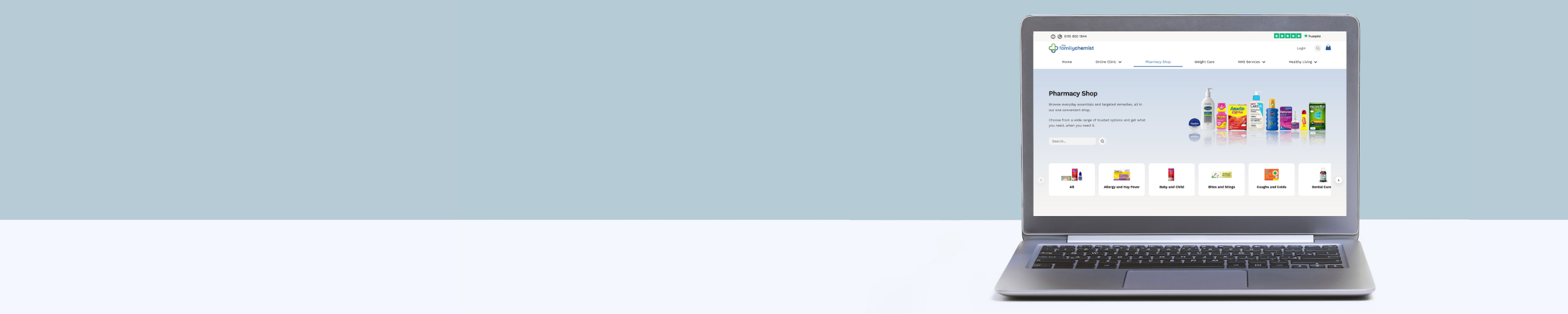 blog banner introducing pharmacy shop