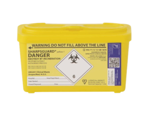 Sharpsguard Sharps Bin 1 Litre Yellow