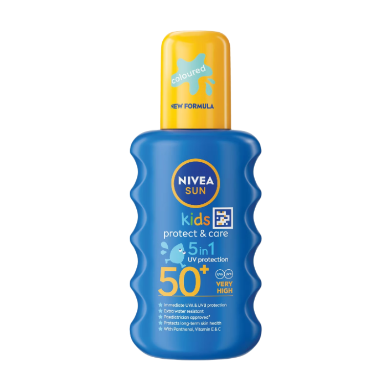 NIVEA SUN Kids Coloured Sun Cream Spray SPF50+ (200ml)